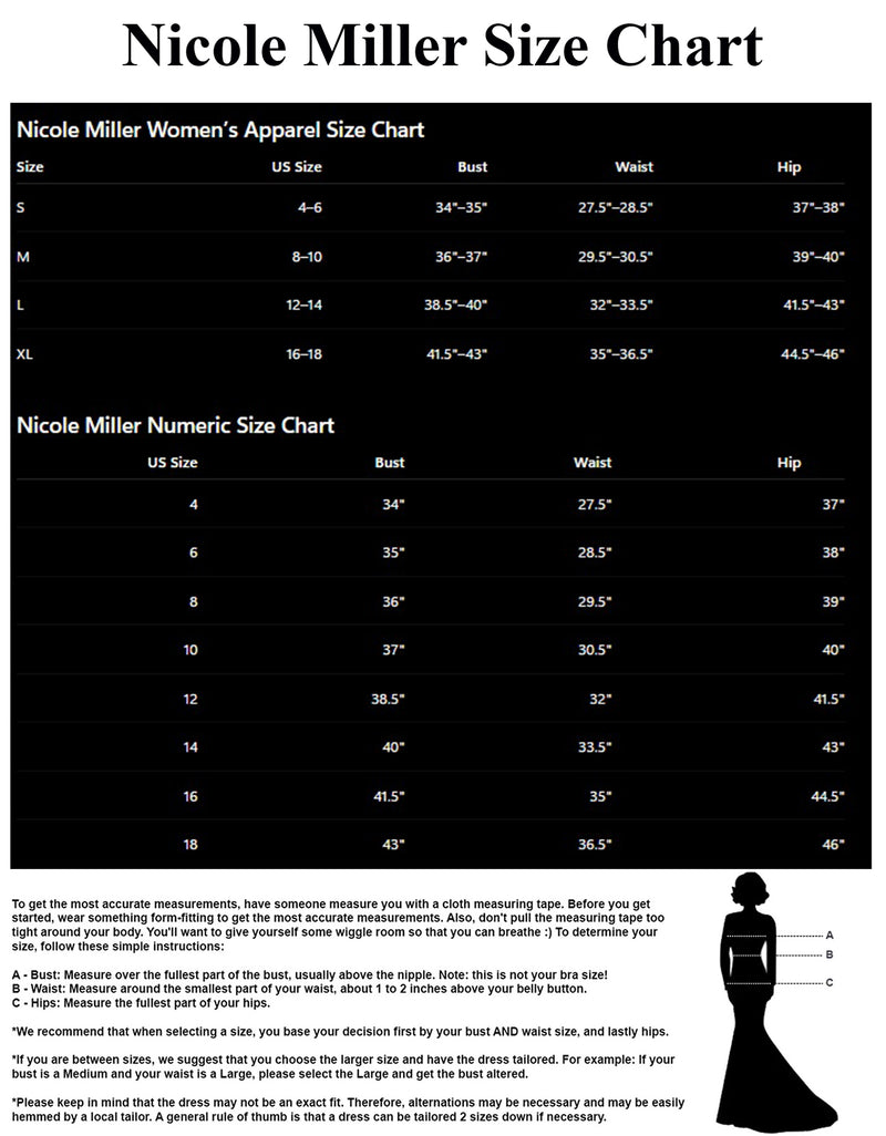 Nicole Miller Size Chart