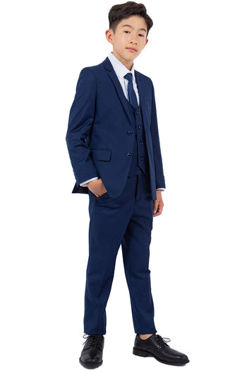 Boys Suit Perry Ellis Vested Boy's Wedding Suit in Cobalt Blue