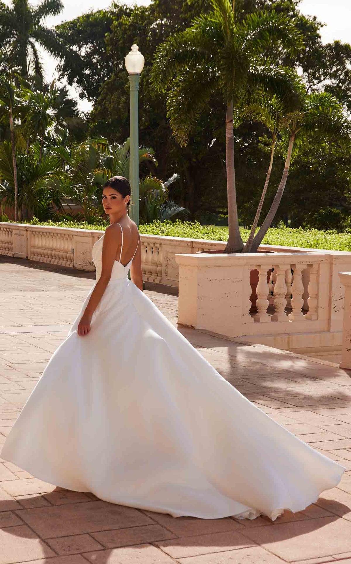 Nox Anabel JE1015 Strapless Satin Fitted Long Wedding Dress