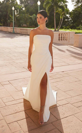 Nox Anabel JW1031 Strapless Jersey Mermaid Long Wedding Dress