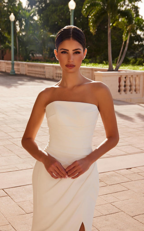 Nox Anabel JW1031 Strapless Jersey Mermaid Long Wedding Dress