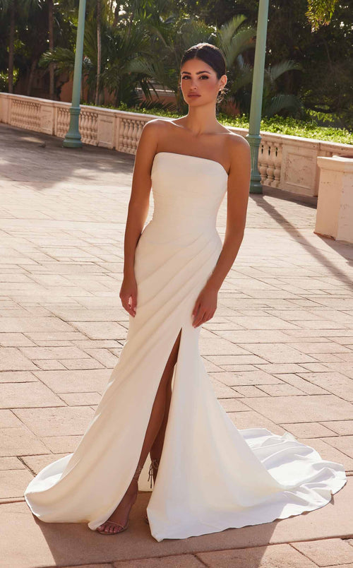 Nox Anabel JW1031 Strapless Jersey Mermaid Long Wedding Dress