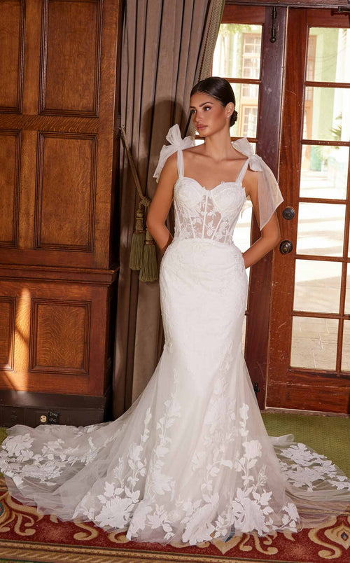 Nox Anabel JW1033L Sweetheart Tulle Mermaid Long Wedding Dress