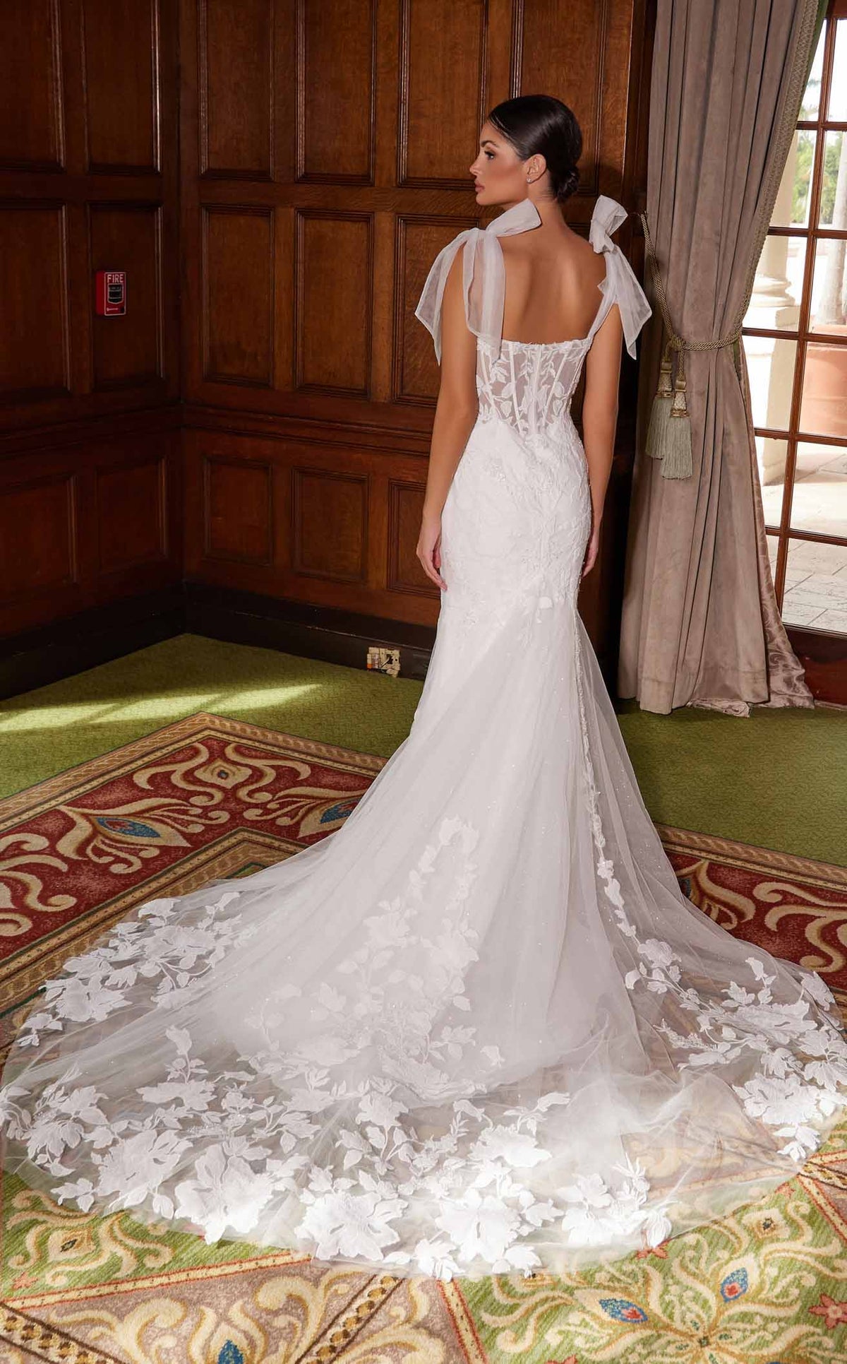 Nox Anabel JW1033L Sweetheart Tulle Mermaid Long Wedding Dress