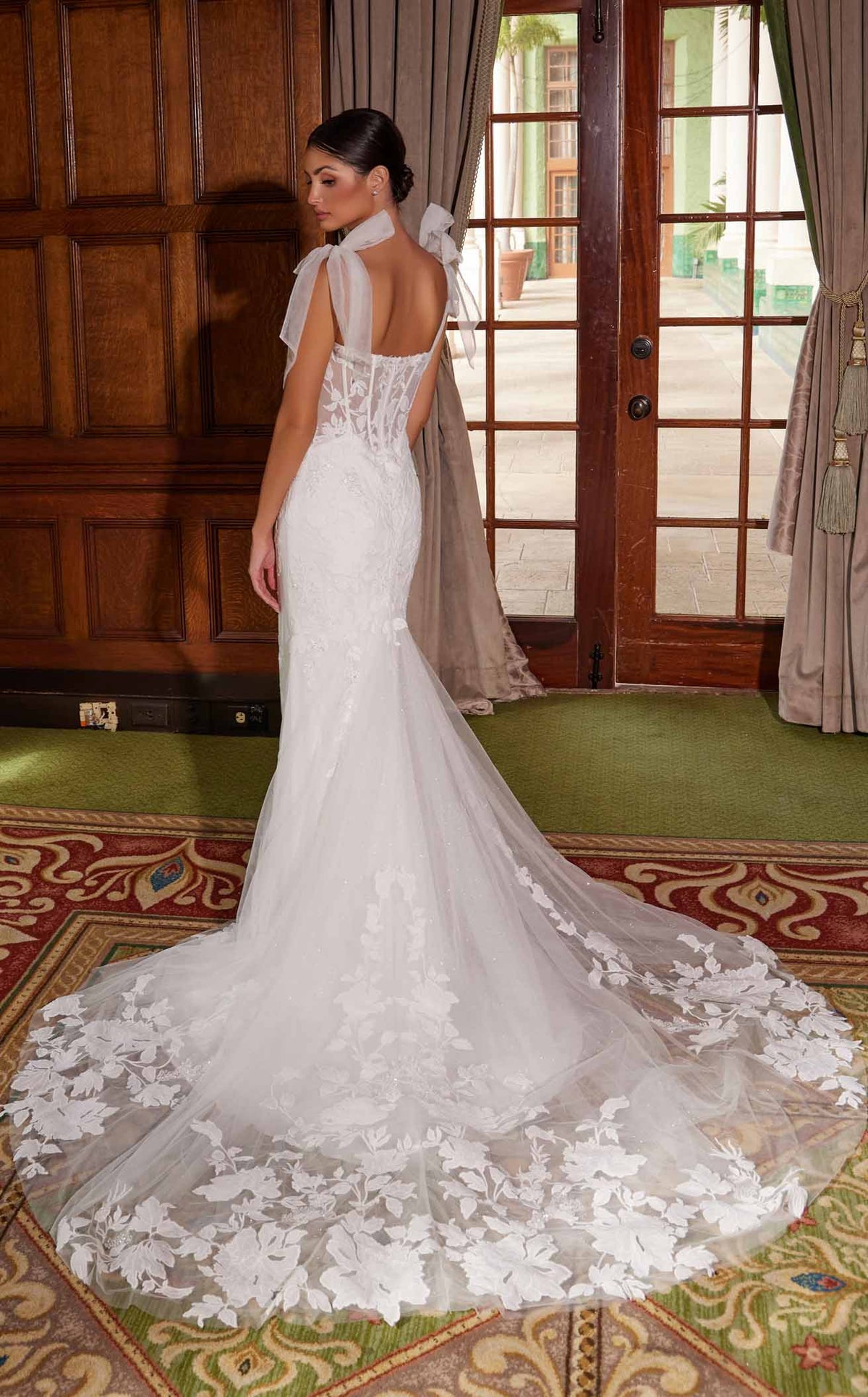 Nox Anabel JW1033L Sweetheart Tulle Mermaid Long Wedding Dress