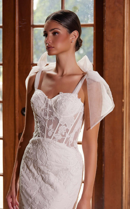 Nox Anabel JW1033L Sweetheart Tulle Mermaid Long Wedding Dress