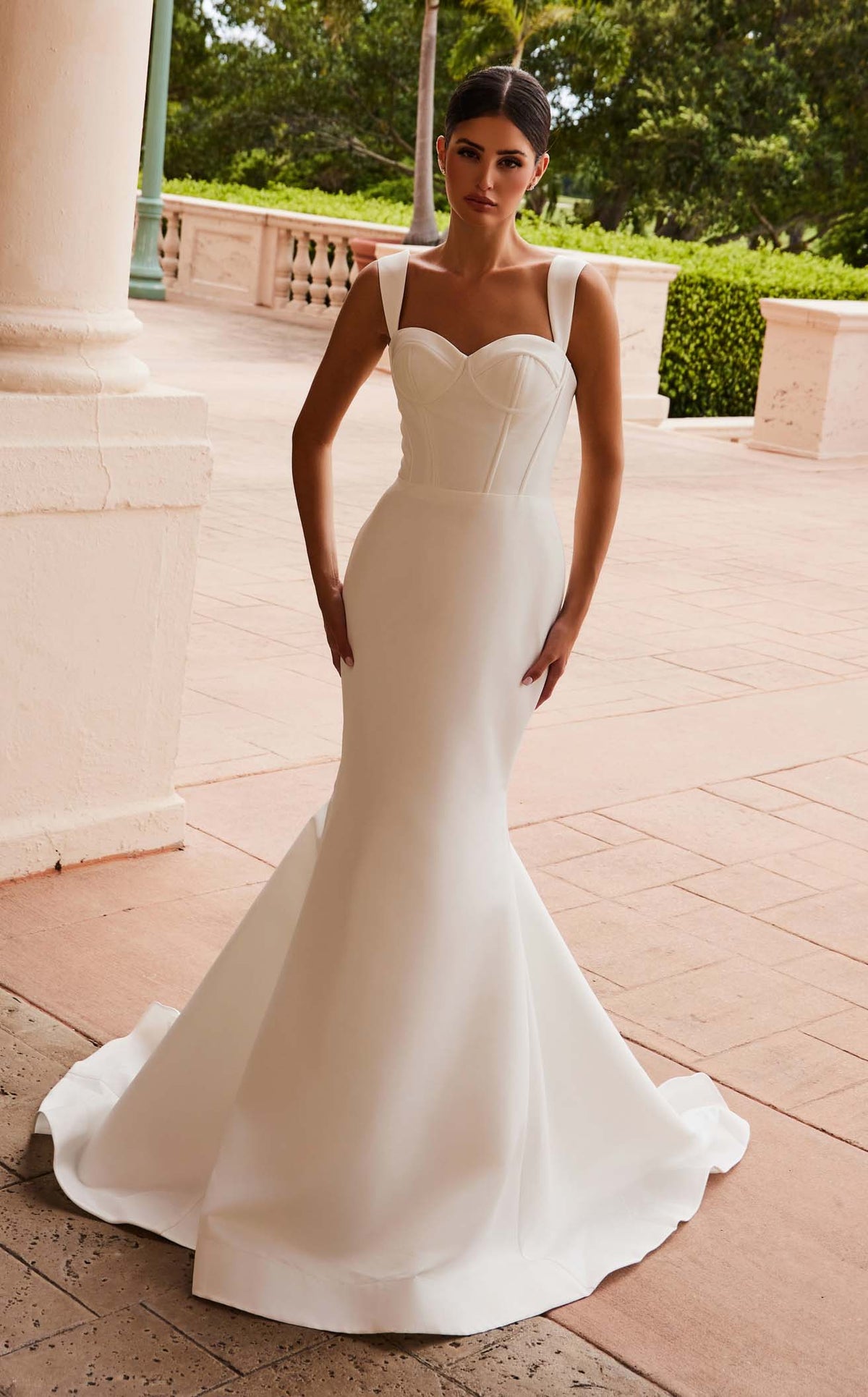 Nox Anabel JW1034 Sweetheart Satin Mermaid Long Wedding Dress