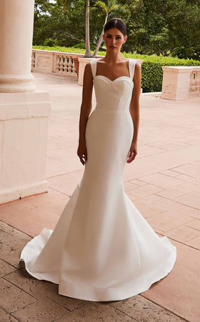 Nox Anabel JW1034 Sweetheart Satin Mermaid Long Wedding Dress
