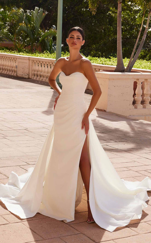 Nox Anabel JW1035 Sweetheart Satin Sheath Long Wedding Dress