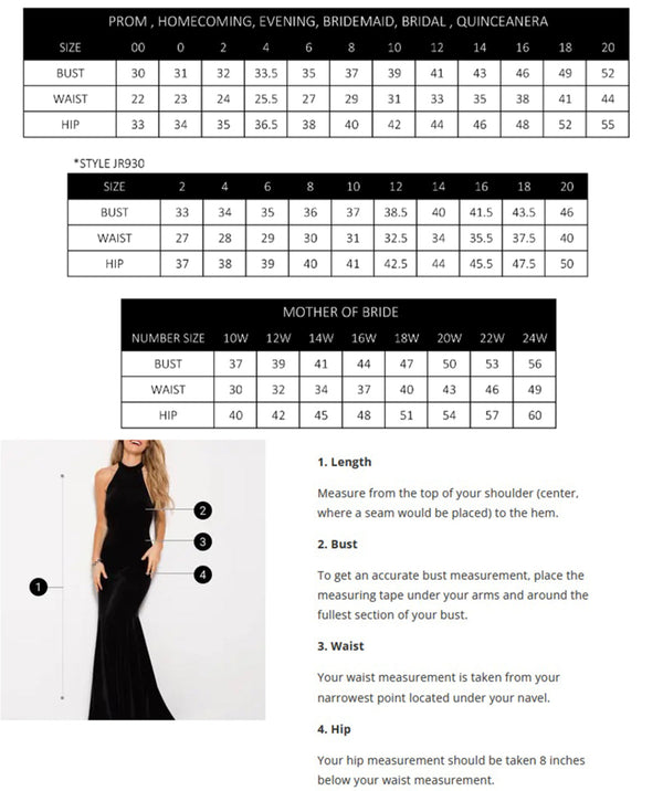 Nox Anabel Size Chart