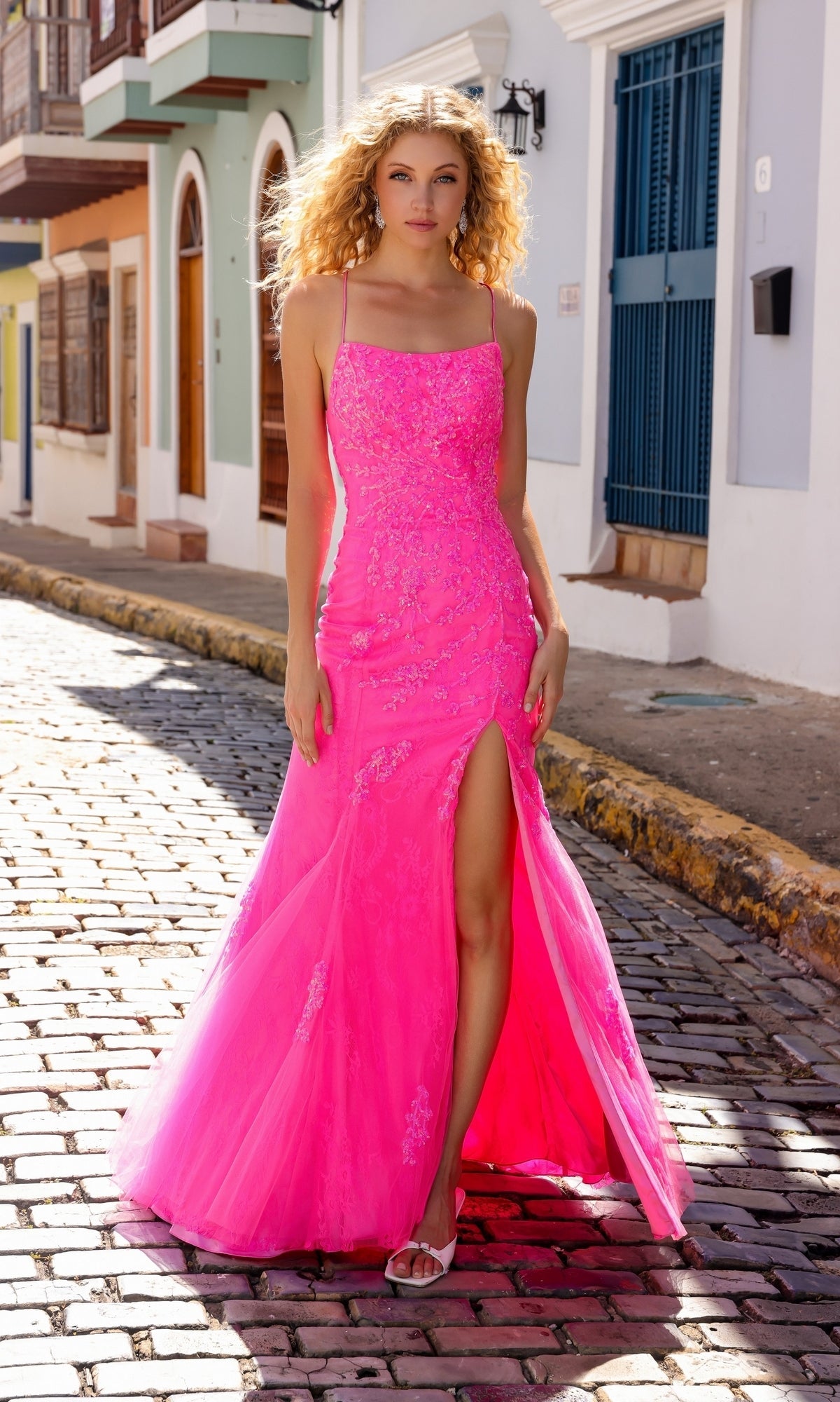 Floral Sequin Lace Prom Dress P1401 – Floor Length Style