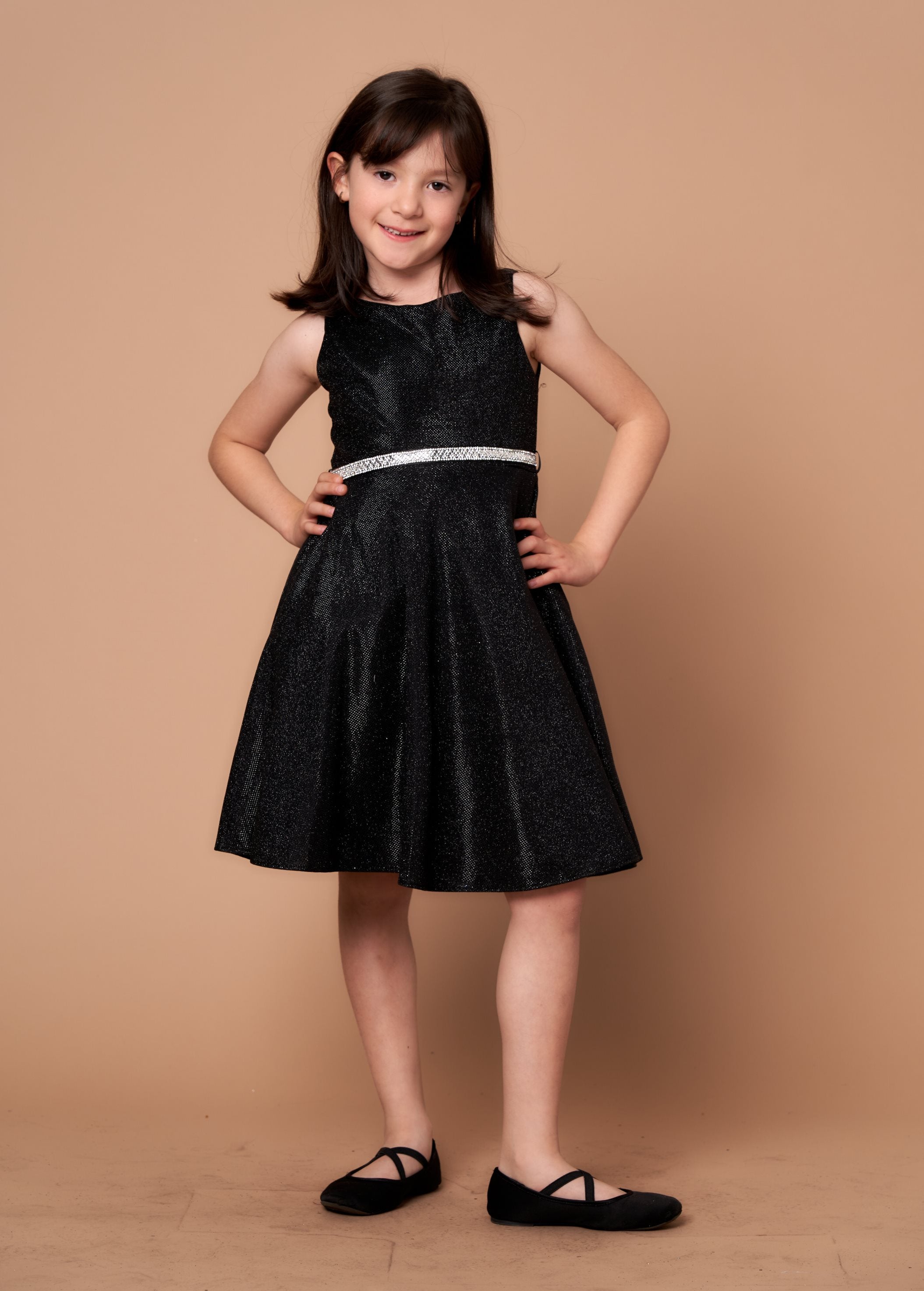 Calla D817 Glitter Sleeveless Short Dress