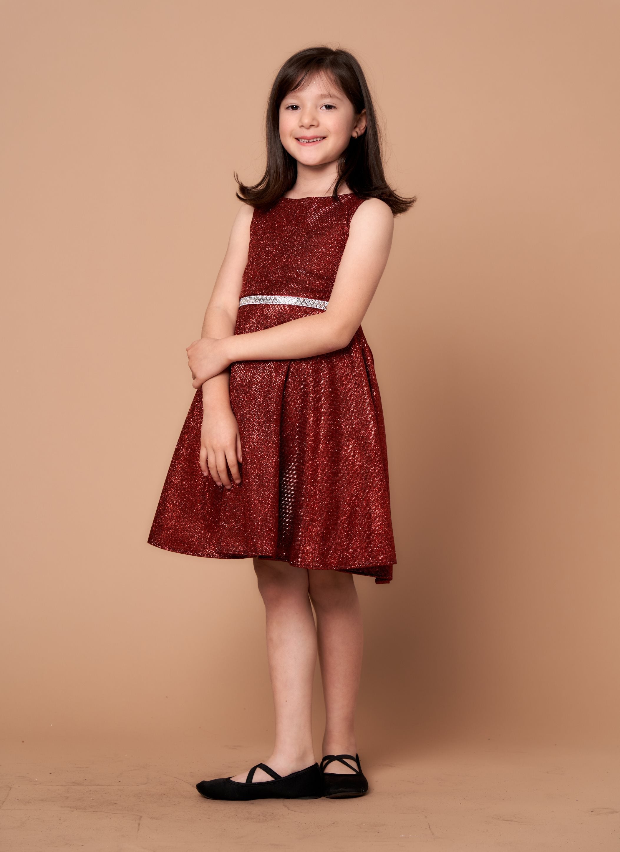 Calla D817 Glitter Sleeveless Short Dress