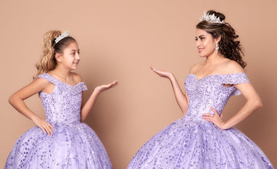 Appliqué Off-Shoulder Cape Ball Gown by Calla SCL30003