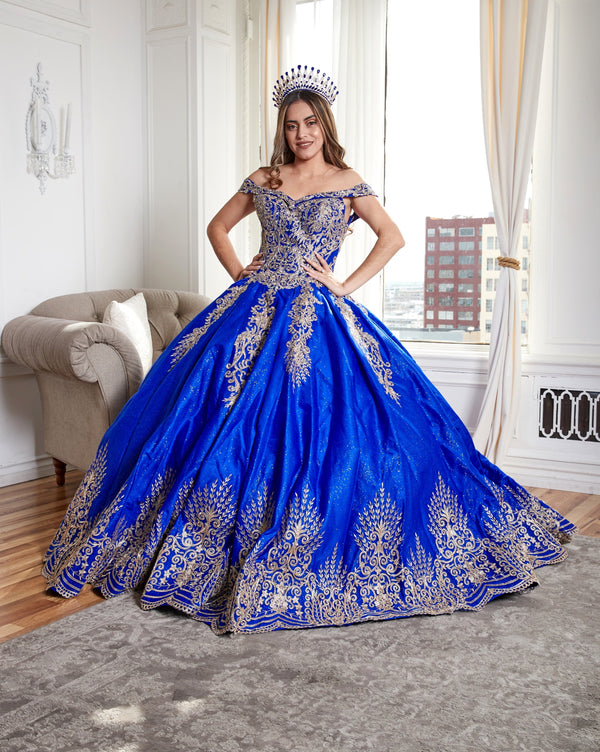 Calla Collection Royal Blue/Gold Quinceanera Dresses