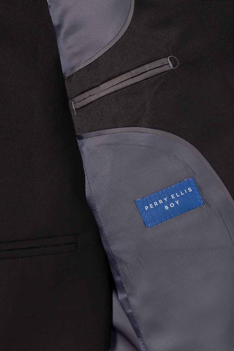 Conjunto de esmoquin negro "Trent" de 5 piezas de Perry Ellis Kids