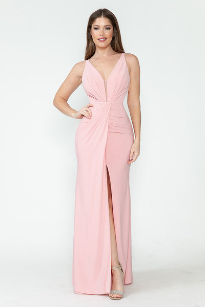 Formal Dress Ruched Spaghetti Strap Mermaid Prom Gown By Lenovia 5308