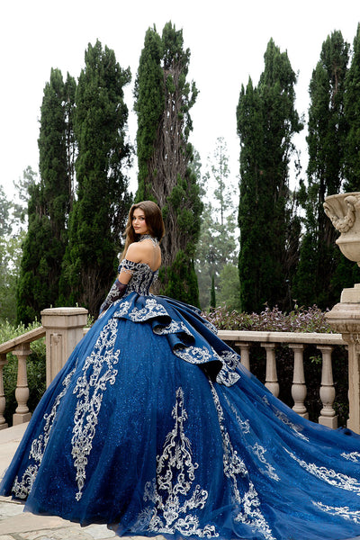 Applique Off Shoulder Ball Gown by Bella Princess PQ1086