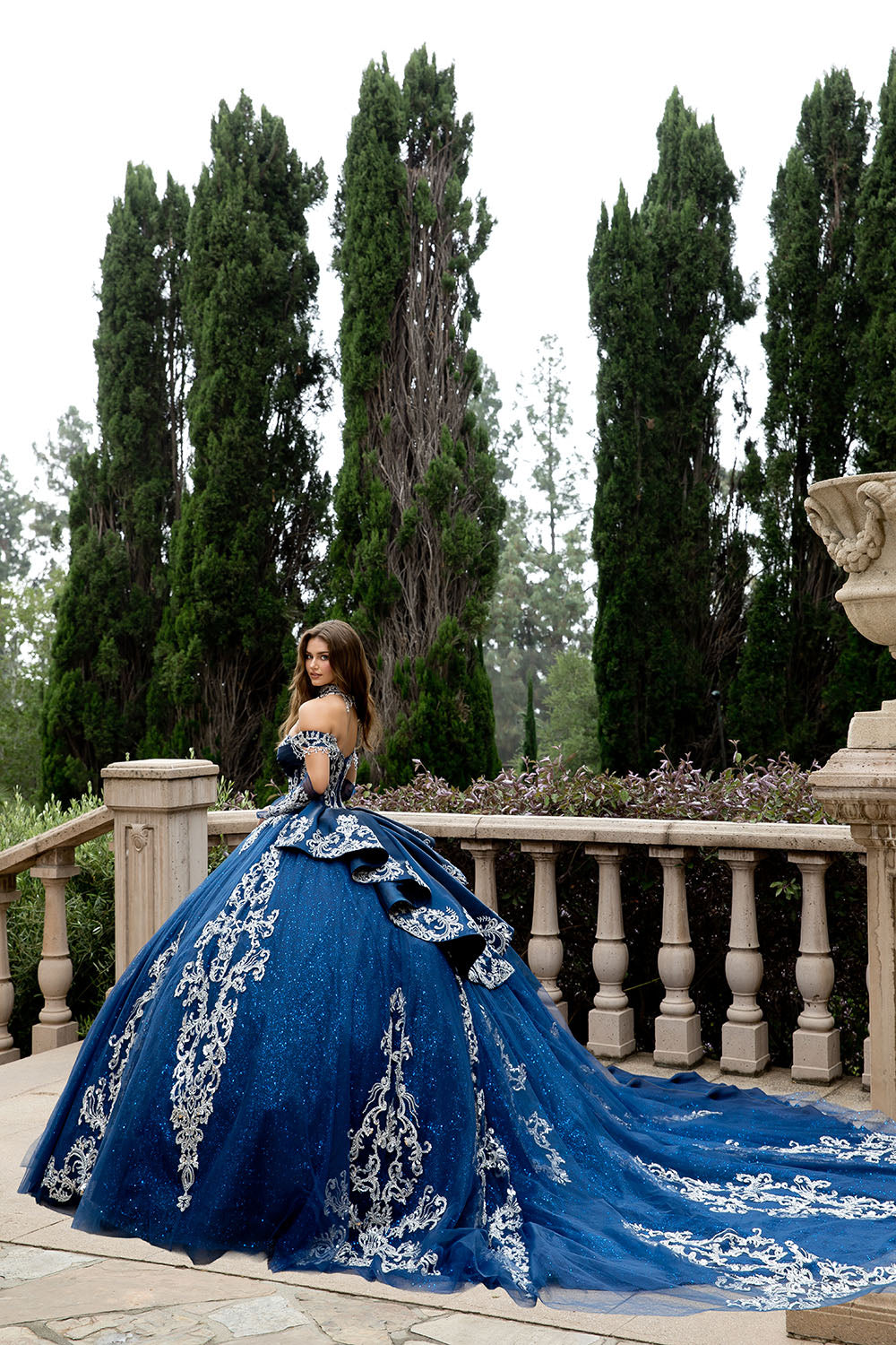 Applique Off Shoulder Ball Gown by Bella Princess PQ1086