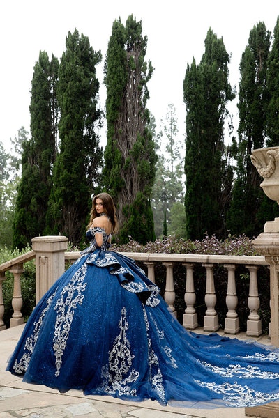 Applique Off Shoulder Ball Gown by Bella Princess PQ1086