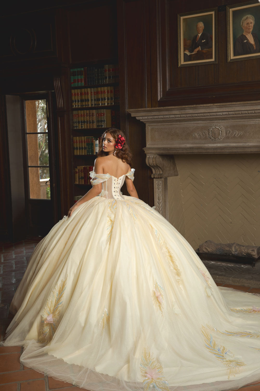 Off Shoulder Corset Ball Gown by Bella Princess PQ1088