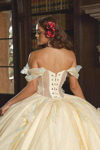 Off Shoulder Corset Ball Gown by Bella Princess PQ1088