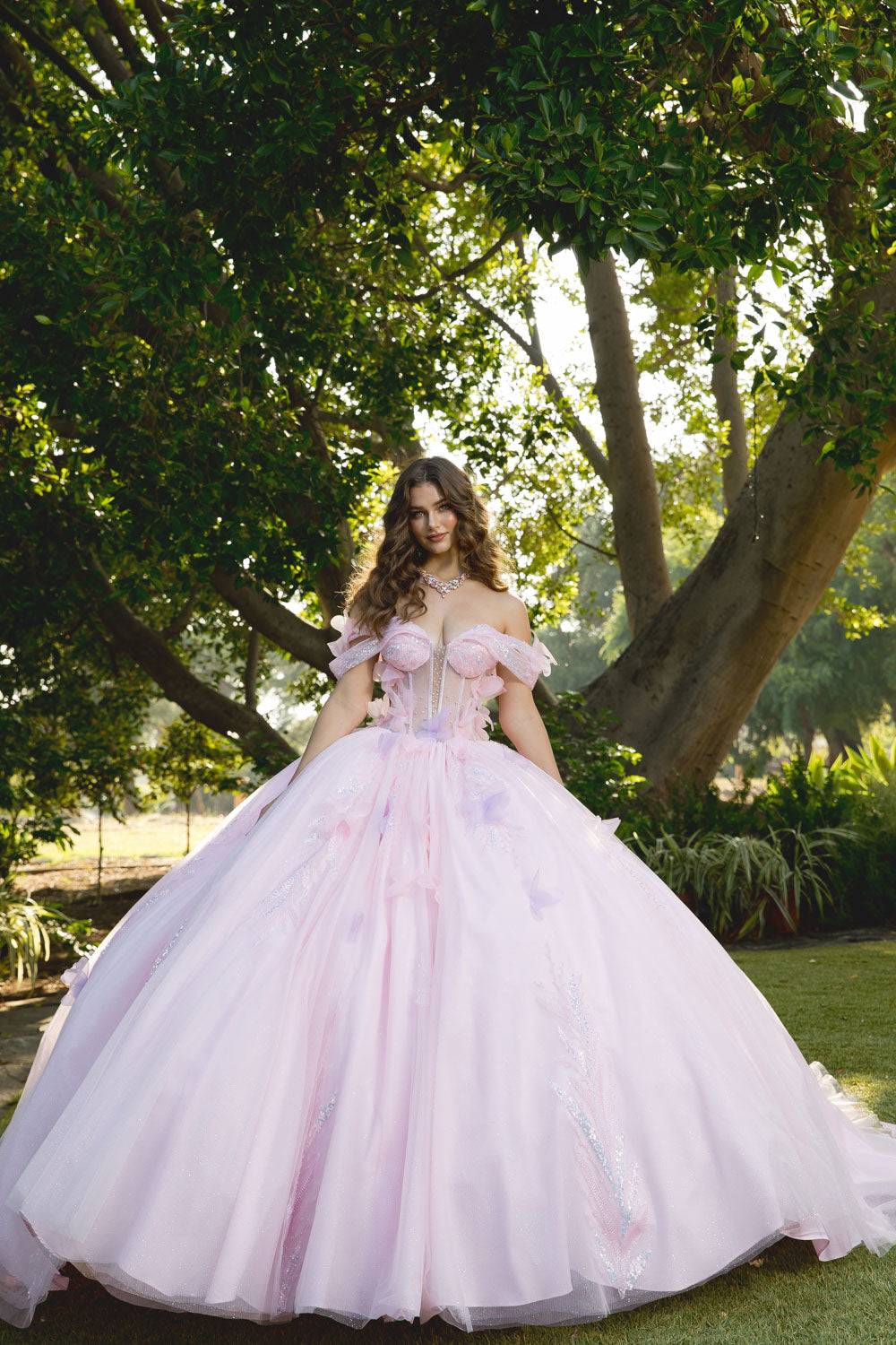 Off Shoulder Corset Ball Gown by Bella Princess PQ1088