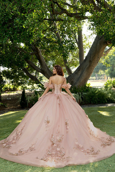 3D Floral Strapless Ball Gown by Bella Princess PQ1089