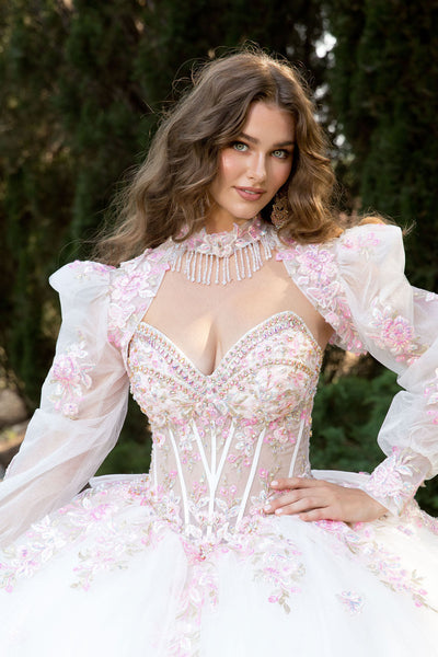 Strapless Bolero Ball Gown by Bella Princess PQ1093