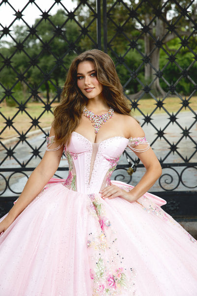 Off Shoulder Ruffled Ball Gown by Bella Princess PQ1095