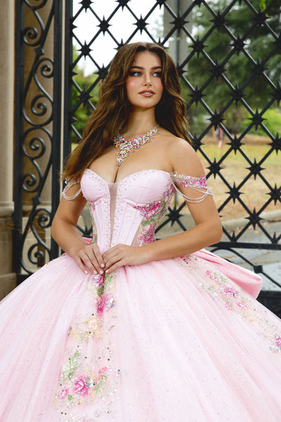 Off Shoulder Ruffled Ball Gown by Bella Princess PQ1095