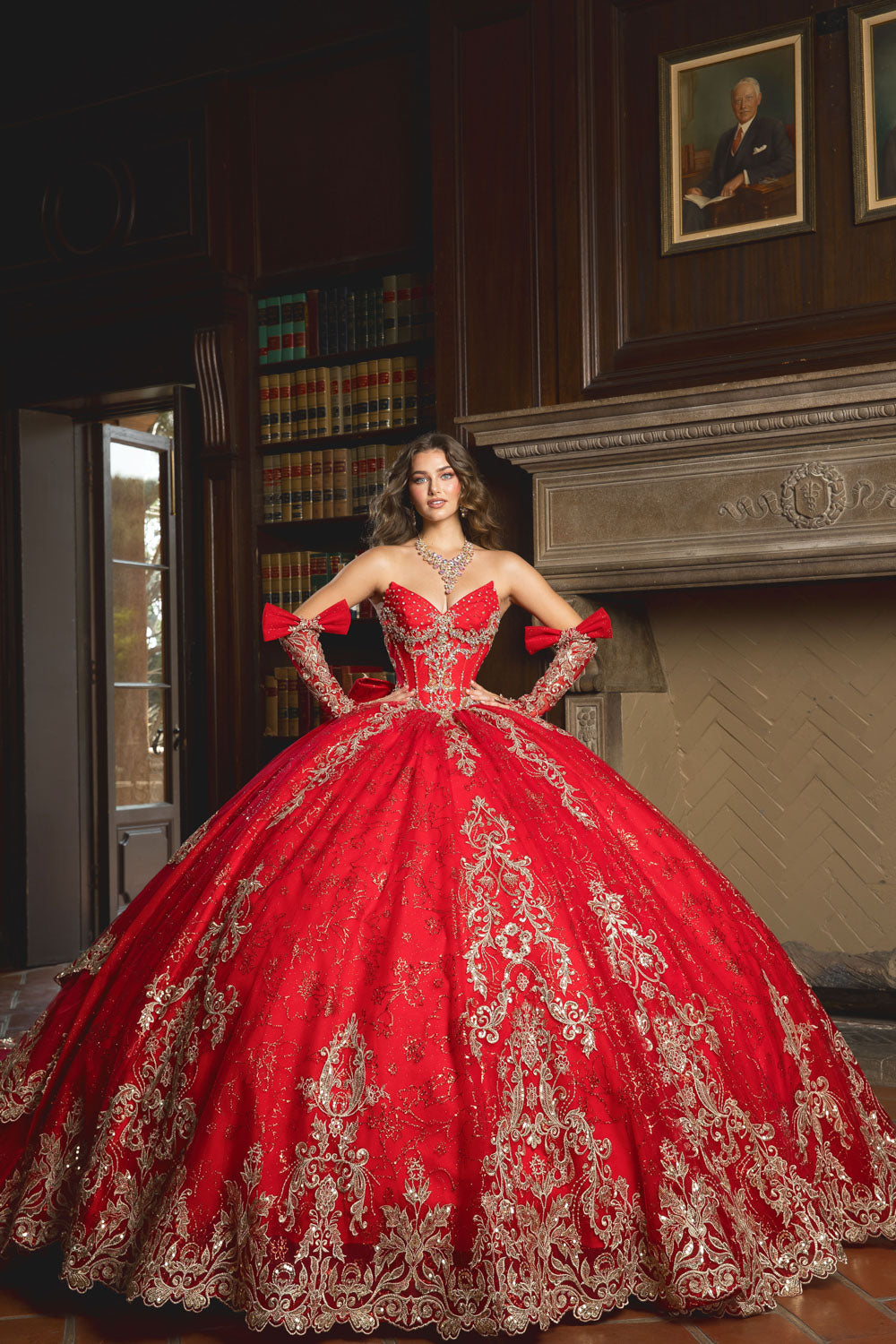 Strapless Tiered Ball Gown by Bella Princess PQ1099