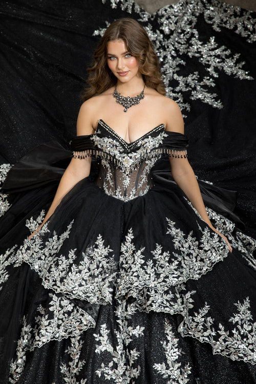 Off Shoulder Tiered Ball Gown by Bella Princess PQ1100