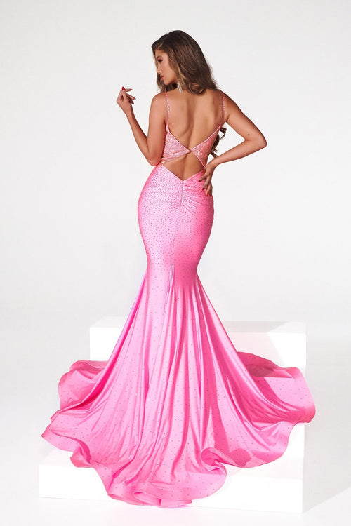 Portia and Scarlett HOT PINK AB evening dress