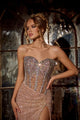 Prom Dresses Beaded Long Prom Dress Pink
