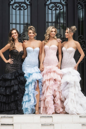 Portia and Scarlett PS25250 Strapless Mermaid Lace Corset Bodice Prom Dress
