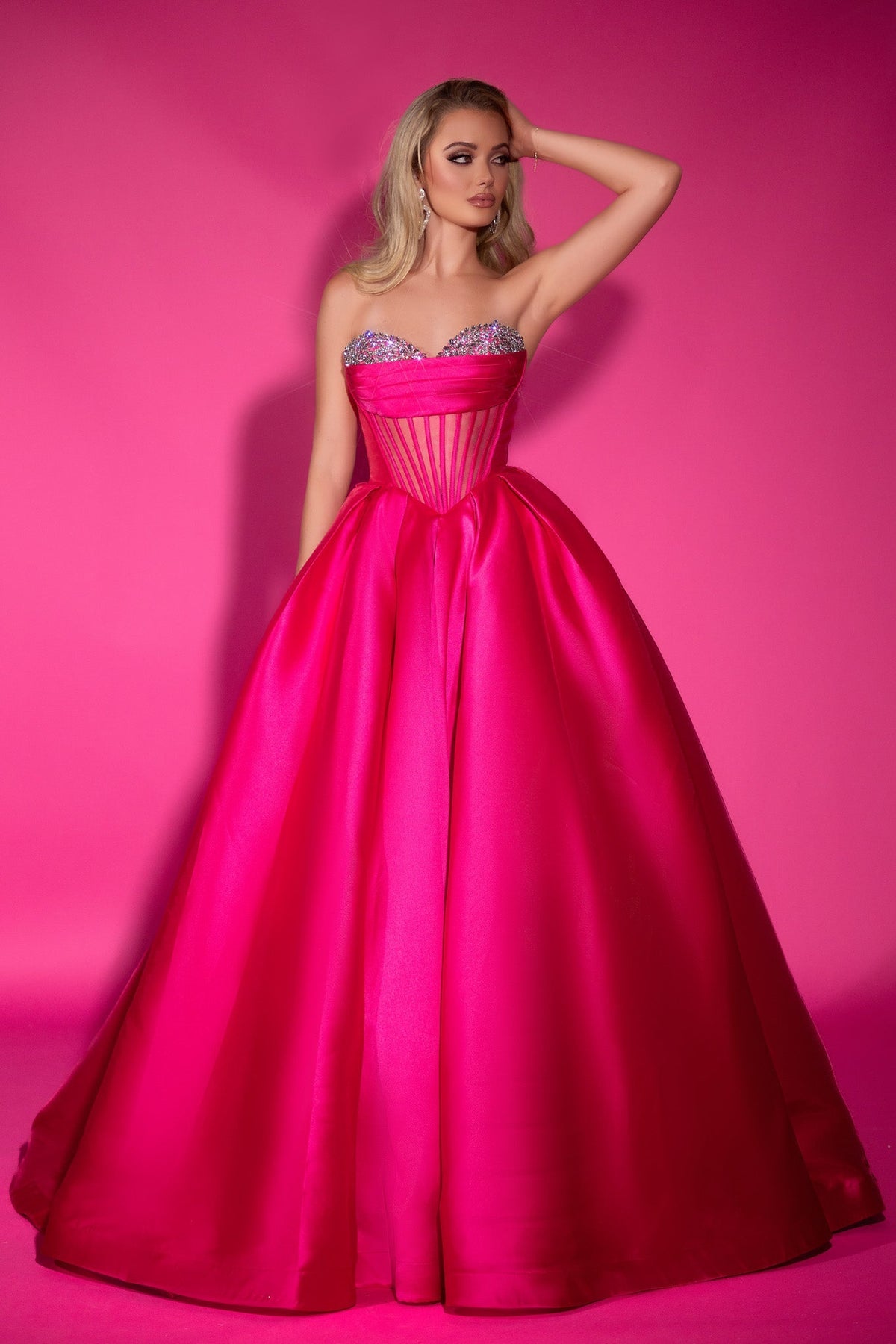 Portia and Scarlett Hot Pink Prom Dress