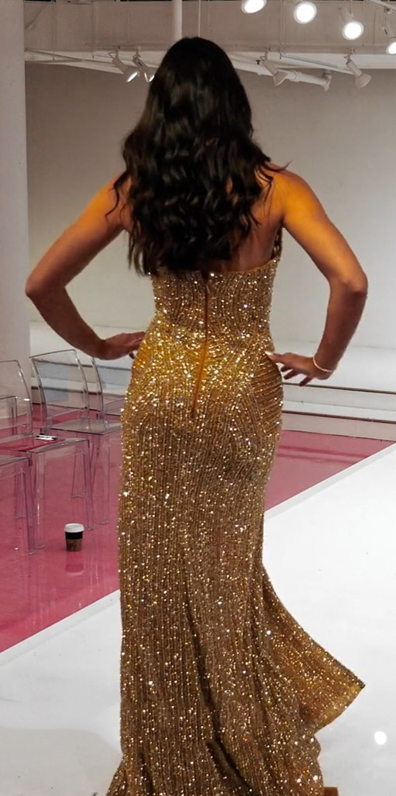 Portia and Scarlett PS25464C - Plunging Bodice Prom Gown