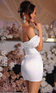 Portia and Scarlett PS25564 Off Shoulder Mini Dress with Ruching