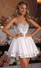 Portia and Scarlett Floral Beaded Mini Dress