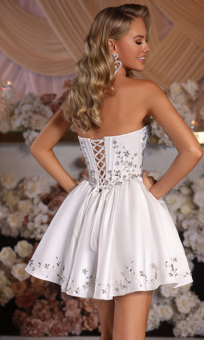 Portia and Scarlett Floral Beaded Mini Dress