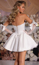 Portia and Scarlett PS25568 - Bow Accented Sweetheart Mini Dress