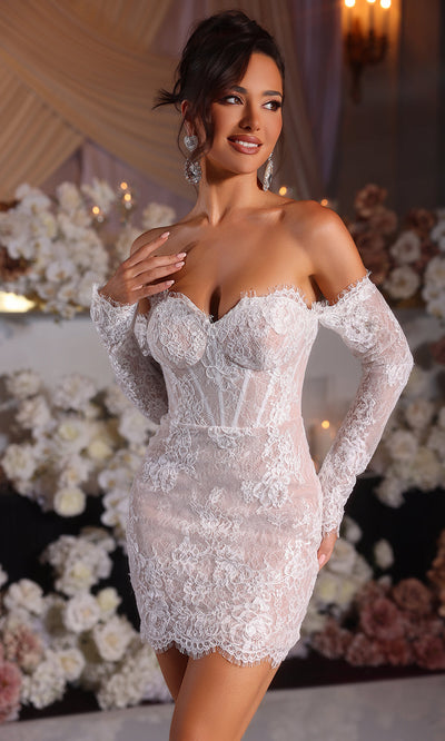 Portia and Scarlett PS25570 Lace Off-Shoulder Sheath Dress