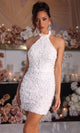 Portia and Scarlett PS25573: Elegant Floral Halter Dress