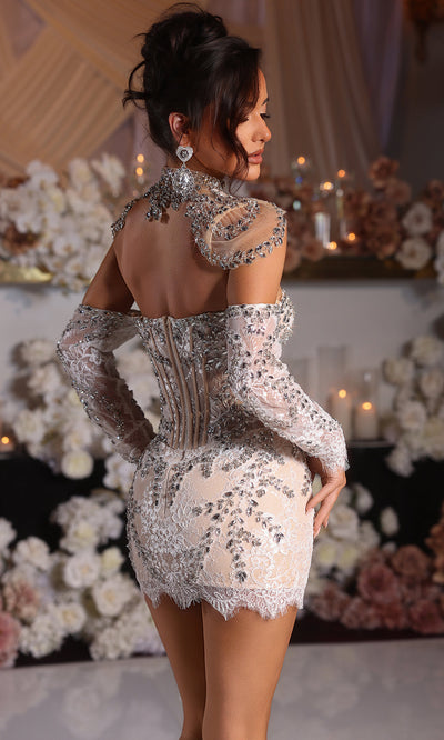 Portia and Scarlett PS25575 - Sweetheart Scalloped Hem Mini Dress