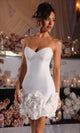 Portia and Scarlett Floral Hem Strapless Dress