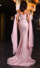 Portia and Scarlett Off Shoulder Beaded Gown