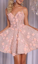 Portia and Scarlett PS25703 - Floral Embroidered Mini Dress
