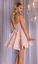 Portia and Scarlett PS25703 - Floral Embroidered Mini Dress