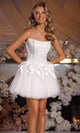 Portia and Scarlett PS25709 - Elegant Mini Dress with Bows